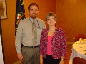 Singer and Dr. Susan Bailey, AT&T, at the meeting.